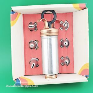 Vtg Mirro Aluminum Decorator Kit 6 Tips M0360 Cakes Cookies Recipes Instructions
